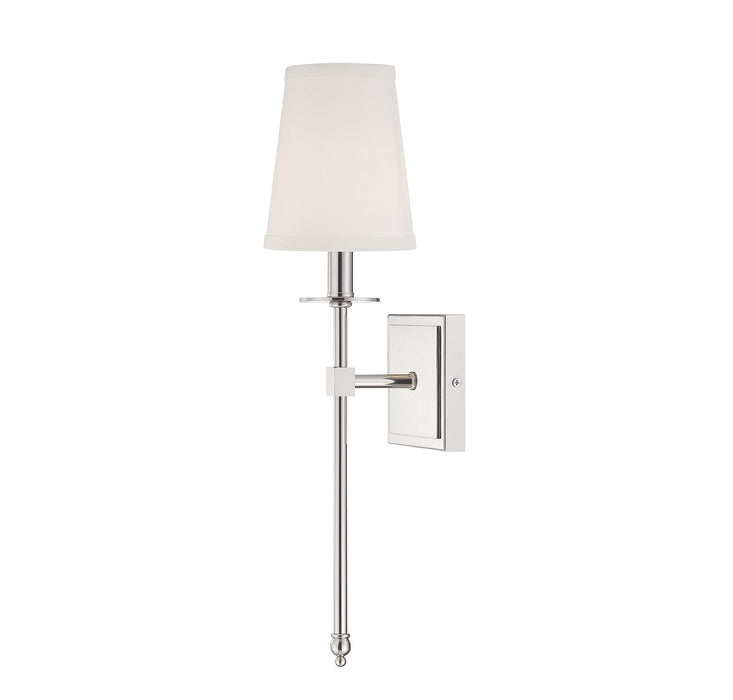 Monroe 1-Light Sconce in Polished Nickel