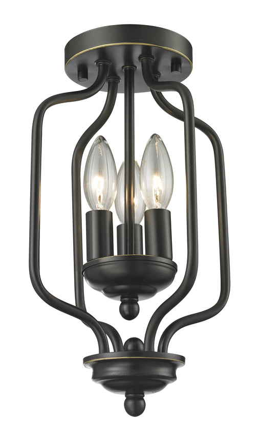 Cardinal 3 Light Flush Mount in Olde Bronze