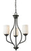 Cardinal 3 Light Chandelier in Olde Bronze