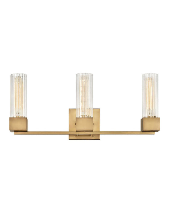 Xander Three Light Vanity in Heritage Brass