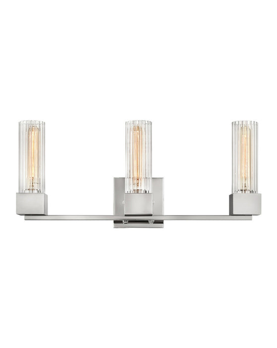 Xander Three Light Vanity in Polished Nickel