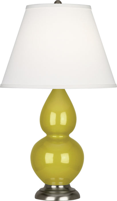 Robert Abbey (CI12X) Small Double Gourd Accent Lamp with Pearl Dupioni Fabric Shade