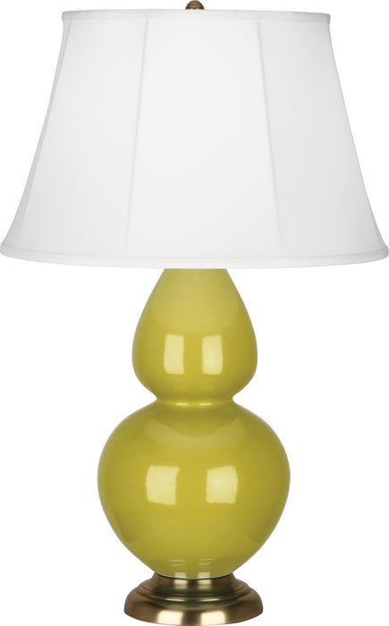 Robert Abbey (CI20) Double Gourd Table Lamp with Ivory Stretched Fabric Shade