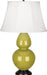 Robert Abbey (CI21) Double Gourd Table Lamp with Ivory Stretched Fabric Shade