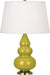 Robert Abbey (CI30X) Small Triple Gourd Accent Lamp with Pearl Dupioni Fabric Shade