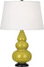 Robert Abbey (CI31X) Small Triple Gourd Accent Lamp with Pearl Dupioni Fabric Shade