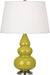 Robert Abbey (CI32X) Small Triple Gourd Accent Lamp with Pearl Dupioni Fabric Shade