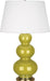 Robert Abbey (CI40X) Triple Gourd Table Lamp with Pearl Dupioni Fabric Shade