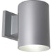 Outdoor LED Wall Cylinder in Metallic Gray