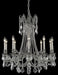 Rosalia 10-Light Chandelier in Pewter with Clear Royal Cut Crystal