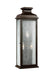 Pediment 3-Light Wall Lantern in Dark Aged Copper - Lamps Expo