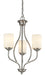 Cardinal 3 Light Chandelier in Brushed Nickel