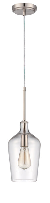 Mini Pendant 1-Light Mini Pendant w/Cord in Brushed Polished Nickel