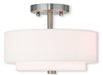 Claremont 2 Light Ceiling Mount in Brushed Nickel