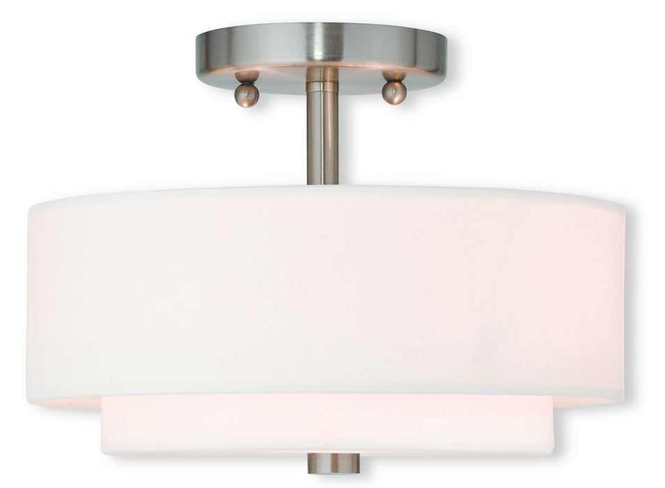 Claremont 2 Light Ceiling Mount in Brushed Nickel