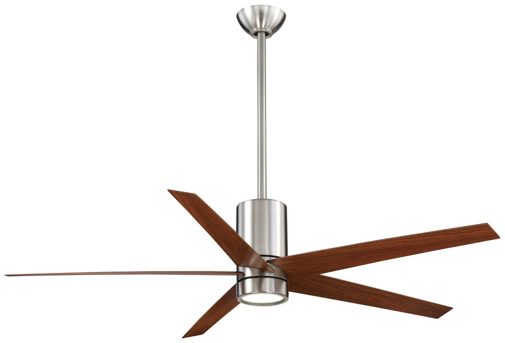 Symbio 56" Ceiling Fan in Brushed Nickel/Dark Walnut