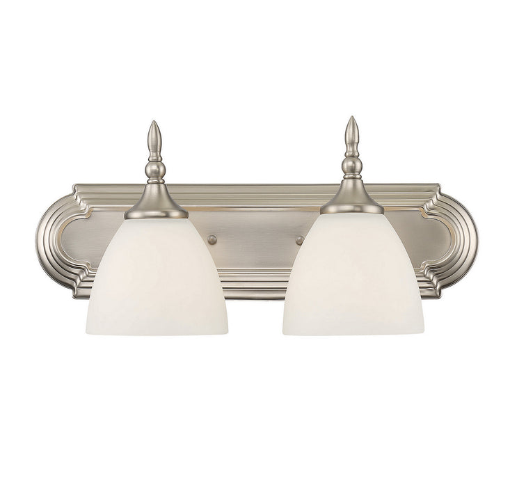 Herndon 2-Light Bath Vanity in Satin Nickel