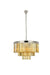 Sydney 9-Light Chandelier in Polished Nickel with Golden Teak (Smoky) Royal Cut Crystal