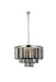 Sydney 9-Light Chandelier in Polished Nickel with Silver Shade (Grey) Royal Cut Crystal