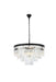 Sydney 17-Light Chandelier in Matte Black with Clear Royal Cut Crystal