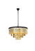 Sydney 17-Light Chandelier in Matte Black with Golden Teak (Smoky) Royal Cut Crystal