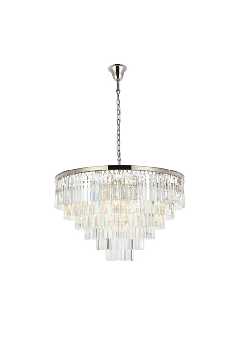 Sydney 33-Light Chandelier in Polished Nickel with Clear Royal Cut Crystal