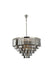 Sydney 33-Light Chandelier in Polished Nickel with Silver Shade (Grey) Royal Cut Crystal