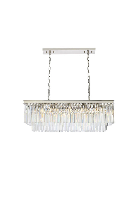 Sydney 12-Light Chandelier in Polished Nickel with Clear Royal Cut Crystal