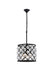 Madison 3-Light Pendant in Matte Black with Clear Royal Cut Crystal