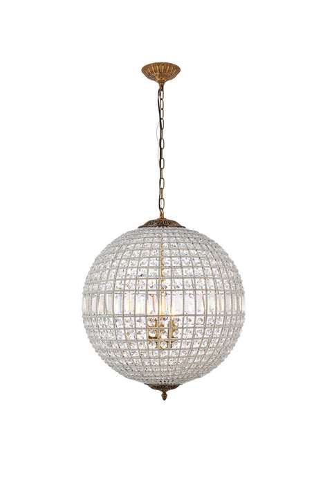 Olivia 5-Light Chandelier in French Gold with Clear Royal Cut Crystal