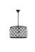 Madison 6-Light Pendant in Matte Black with Clear Royal Cut Crystal