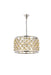 Madison 6-Light Pendant in Polished Nickel with Golden Teak (Smoky) Royal Cut Crystal