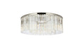 Sydney 10-Light Flush Mount in Polished Nickel with Clear Royal Cut Crystal