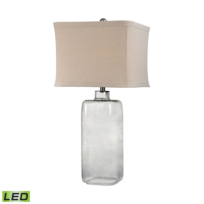 Hammered Grey Glass Table Lamp