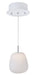 Puffs 1-Light LED Pendant in White