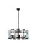 Monaco 6-Light Chandelier in Flat Black (Matte) with Clear Glass