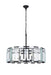 Monaco 8-Light Chandelier in Flat Black (Matte) with Clear Glass