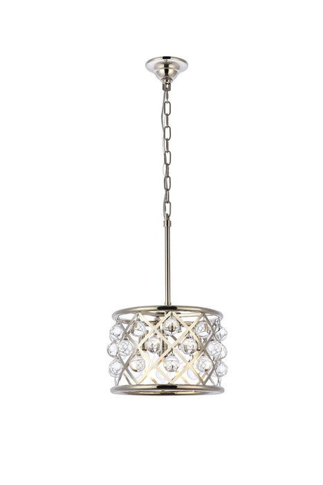 Madison 3-Light Pendant in Polished Nickel with Clear Royal Cut Crystal