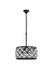 Madison 4-Light Pendant in Matte Black with Clear Royal Cut Crystal