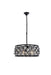 Madison 5-Light Chandelier in Matte Black with Silver Shade (Grey) Royal Cut Crystal