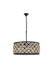 Madison 6-Light Chandelier in Matte Black with Golden Teak (Smoky) Royal Cut Crystal