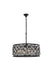 Madison 6-Light Chandelier in Matte Black with Silver Shade (Grey) Royal Cut Crystal