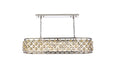 Madison 7-Light Chandelier in Polished Nickel with Golden Teak (Smoky) Royal Cut Crystal