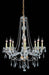 Verona 8-Light Chandelier in Gold with Clear Royal Cut Crystal