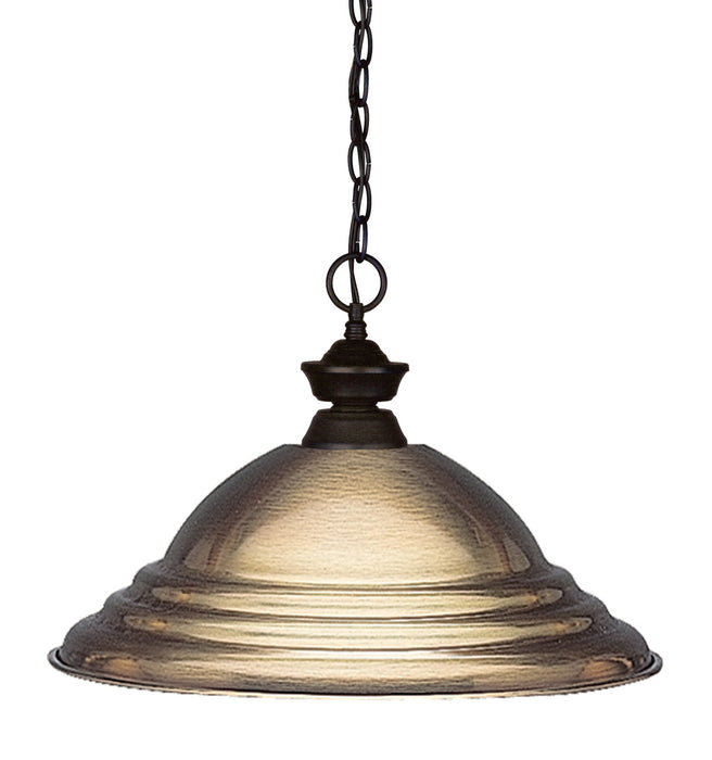 Shark 1 Light Pendant in Bronze with Antique Bronze Shade