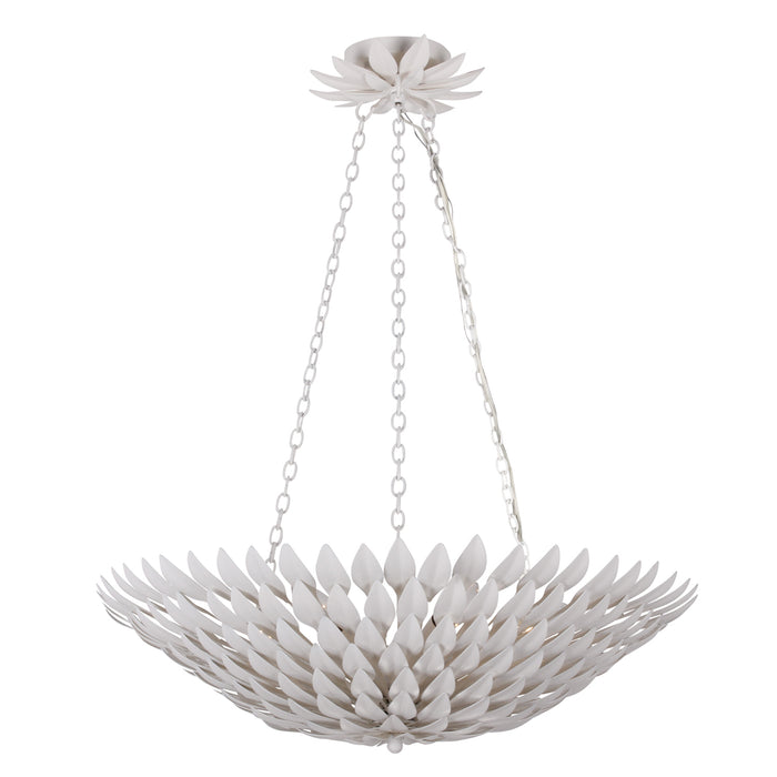 Broche 6-Light Chandelier in Matte White - Lamps Expo