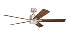 Bowen 60" Ceiling Fan in Brushed Nickel from Kichler Lighting, item number 330243NI