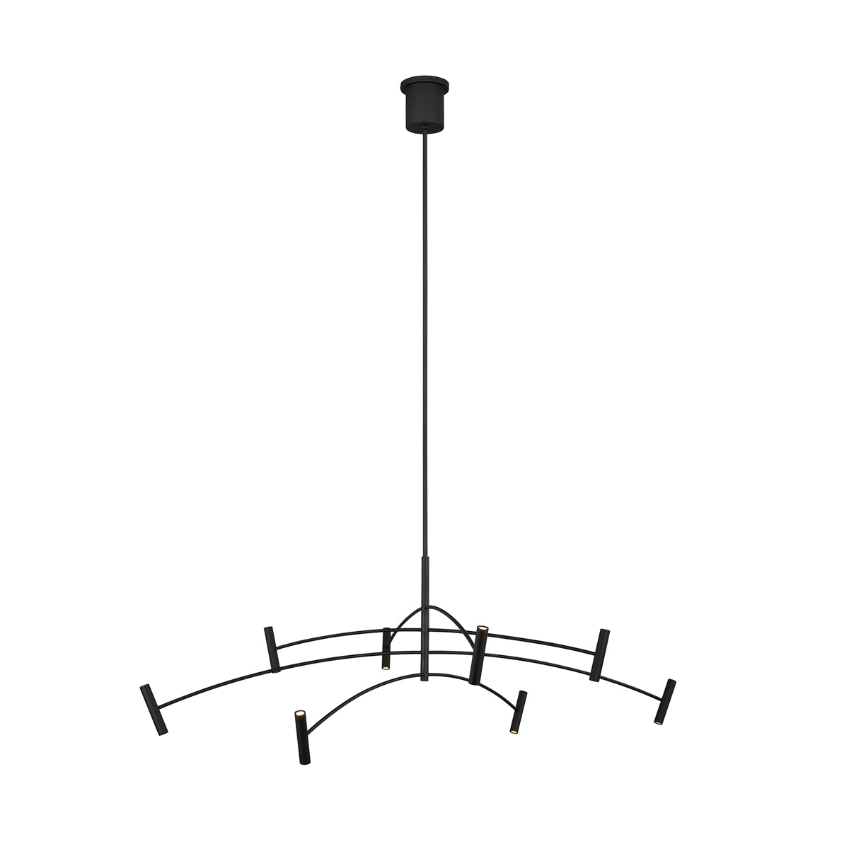 Aerial 60" Chandelier in Matte Black