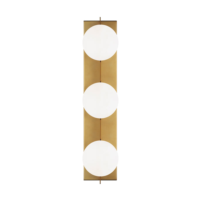 Orbel 3-Light Bath Vanity Light in Aged Brass