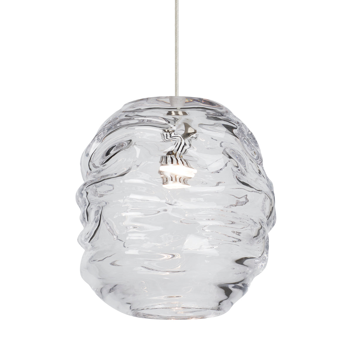 Audra Grande Pendant in Satin Nickel